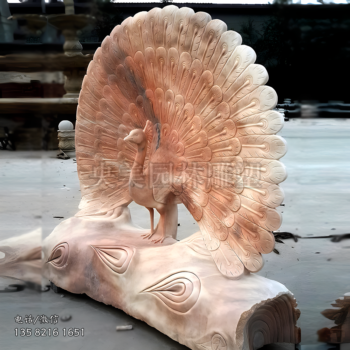 晚霞红石材赢博手机网页版登录入口孔雀