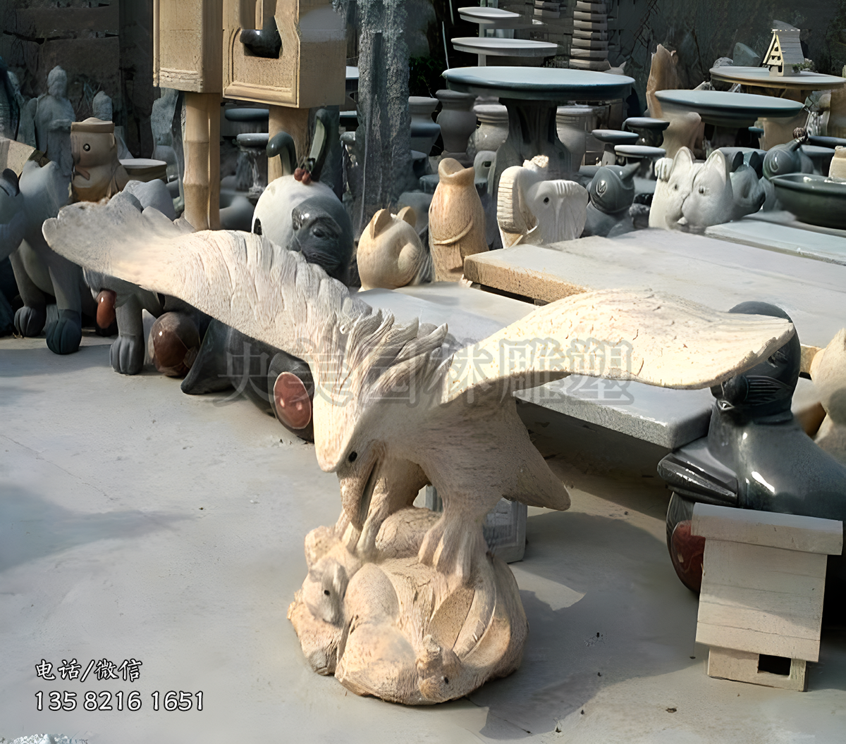 花岗岩赢博手机网页版登录入口老鹰雕塑