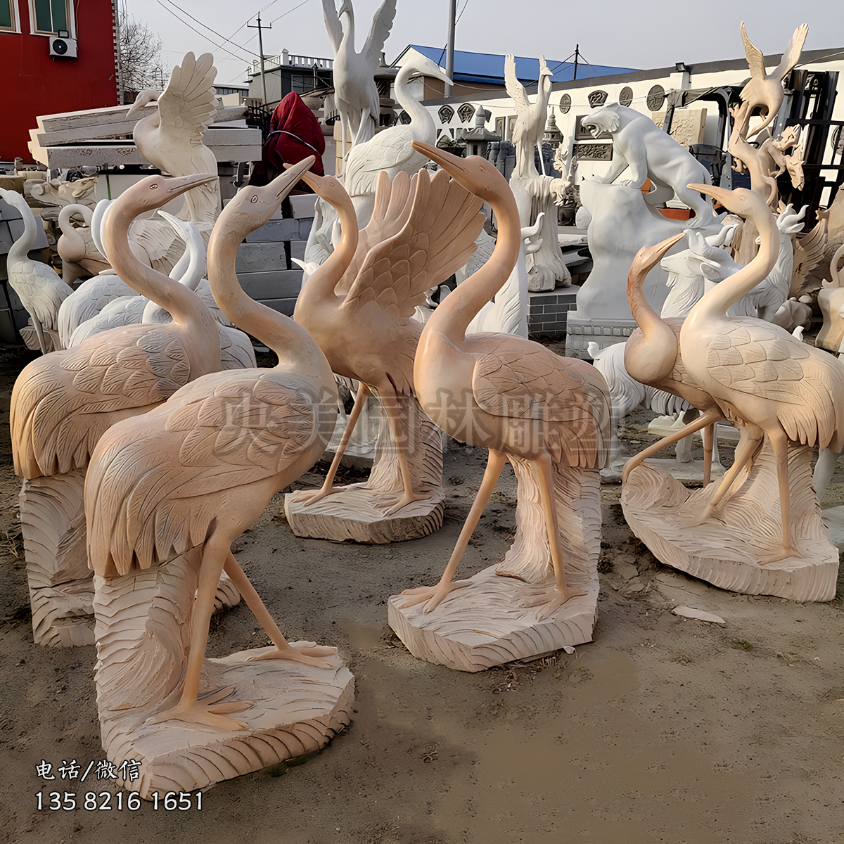 晚霞红仿真动物仙鹤赢博手机网页版登录入口