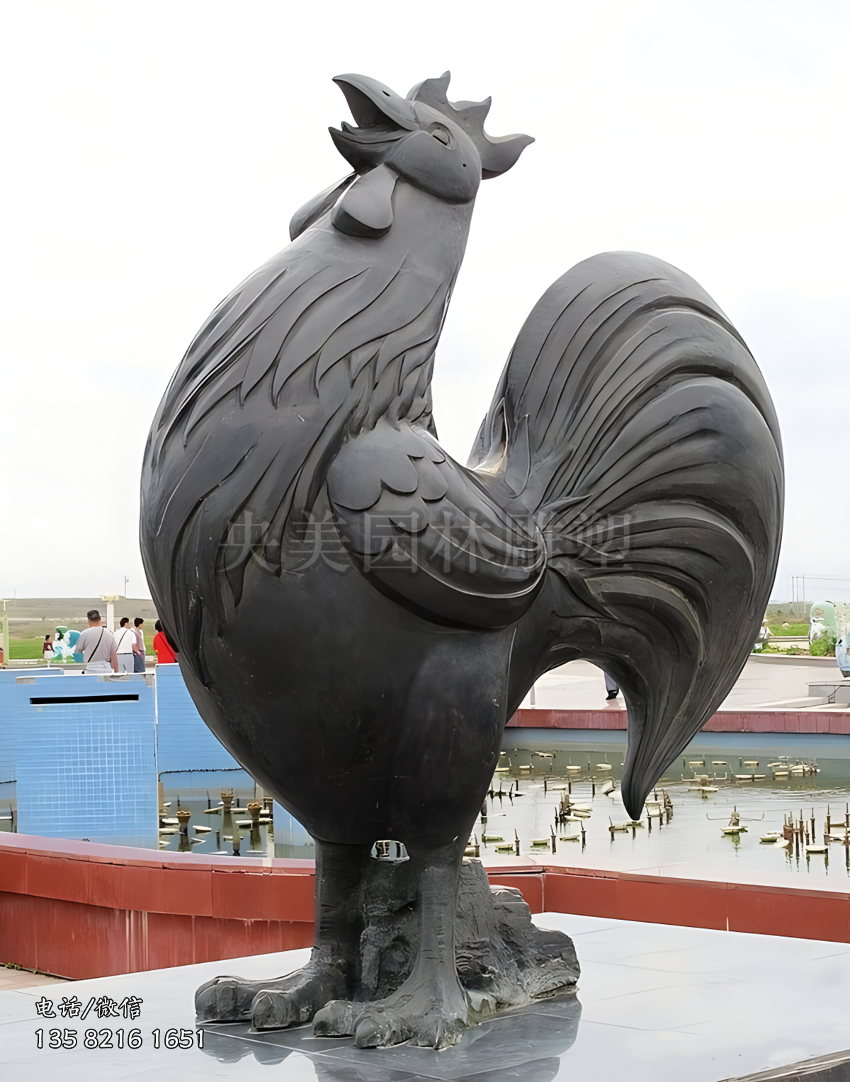 大型青赢博手机网页版登录入口刻公鸡雕塑