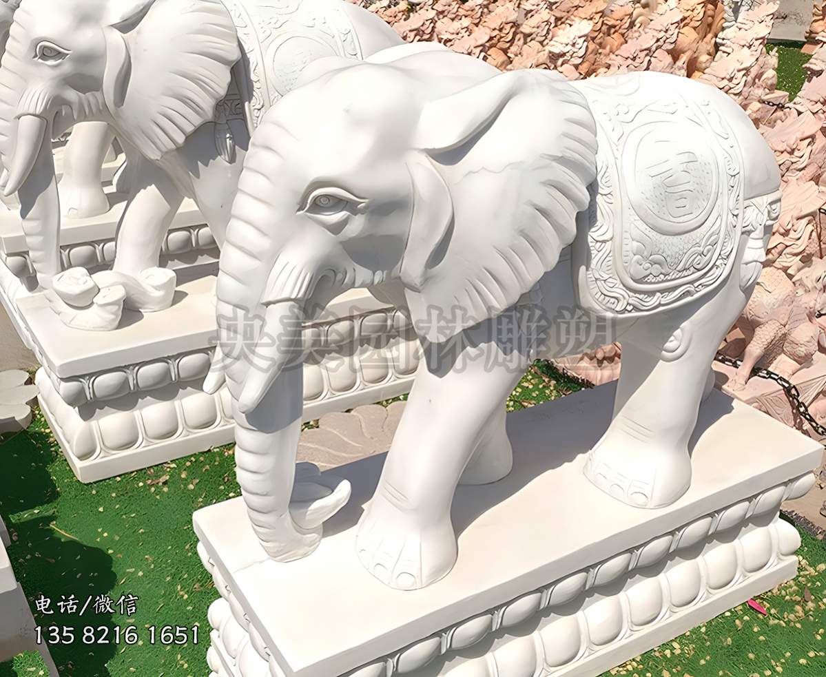 汉白玉雕刻大象赢博手机网页版登录入口
