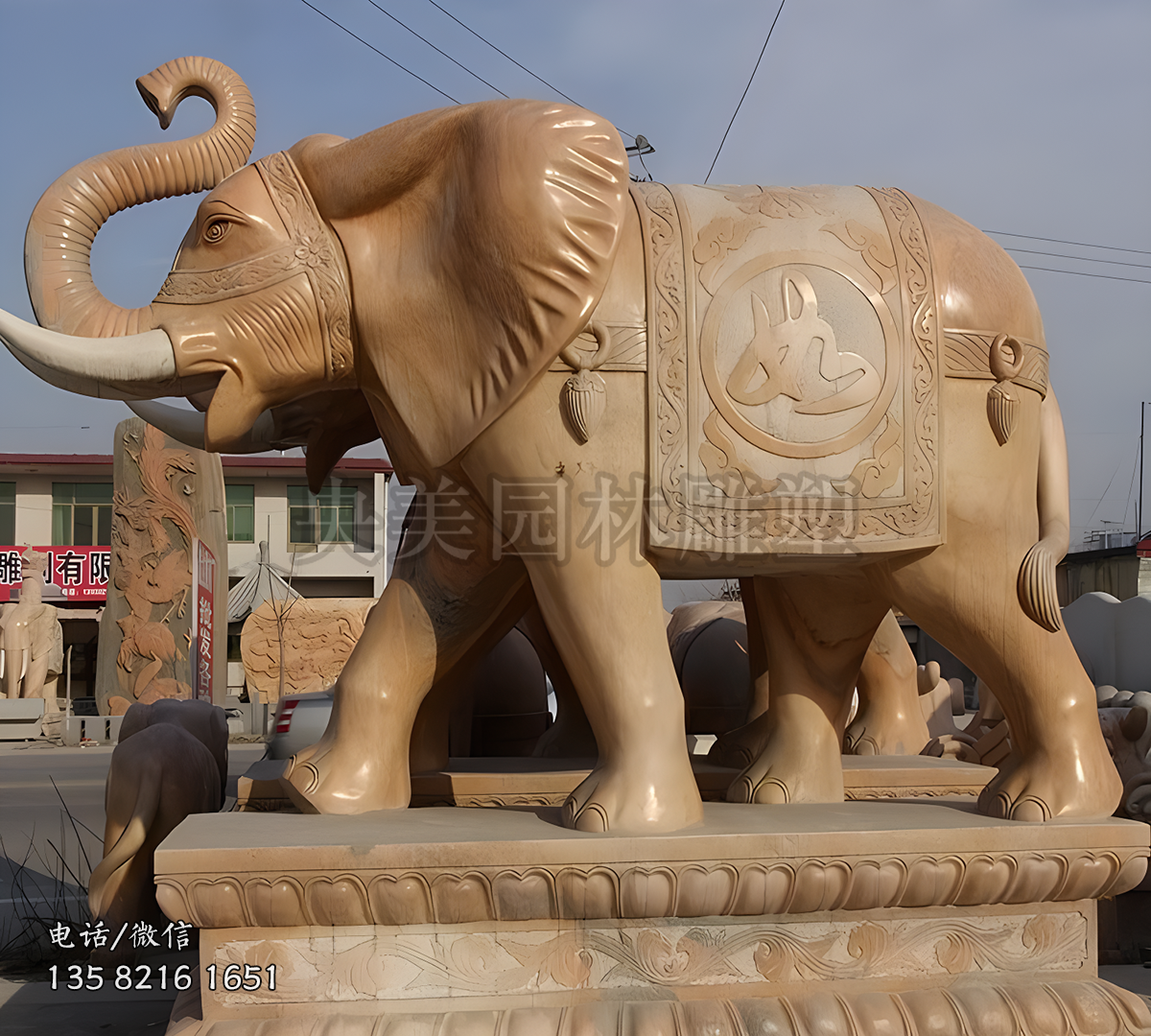 大型景观黄蜡石赢博手机网页版登录入口大象雕塑