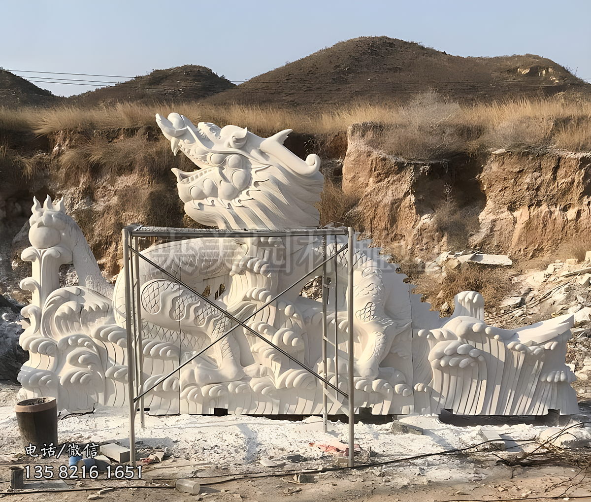 汉白玉赢博手机网页版登录入口龙雕塑