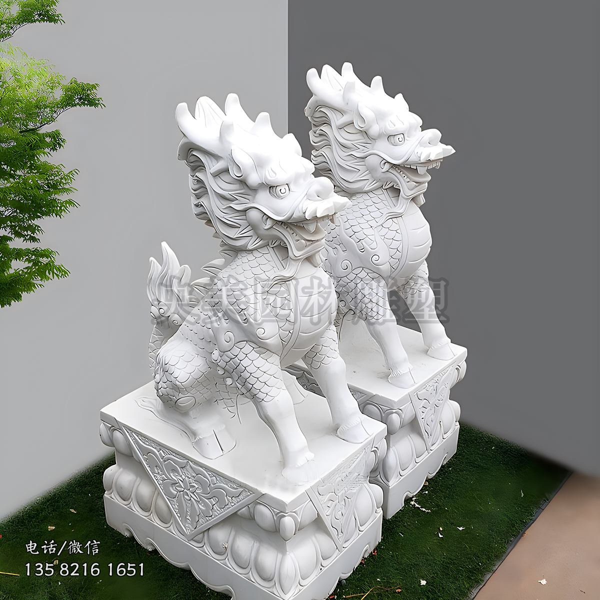 汉白玉大理石瑞兽麒麟赢博手机网页版登录入口