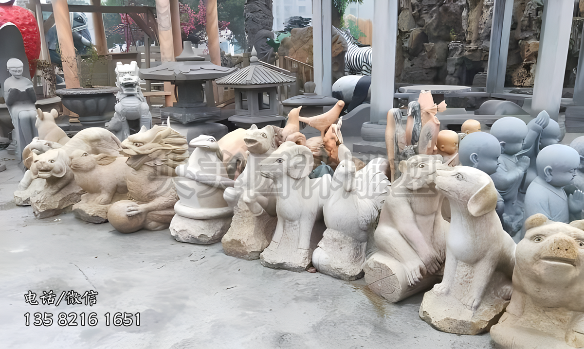 写实十二生肖动物赢博手机网页版登录入口摆件