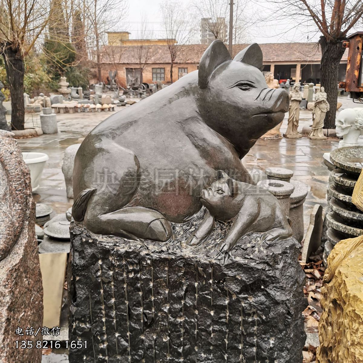 亥猪赢博手机网页版登录入口十二生肖动物雕塑