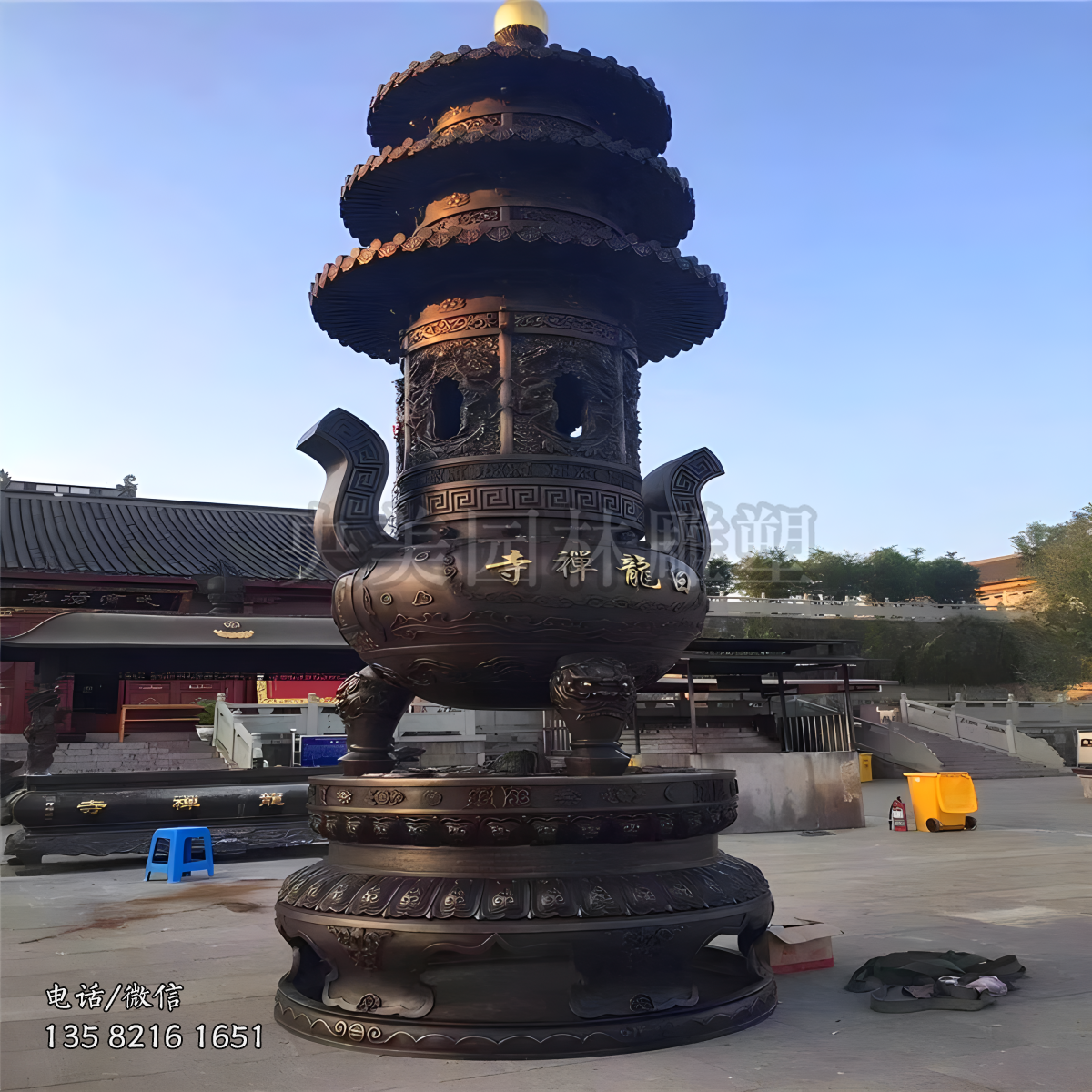 纯铜铸造焚香炉