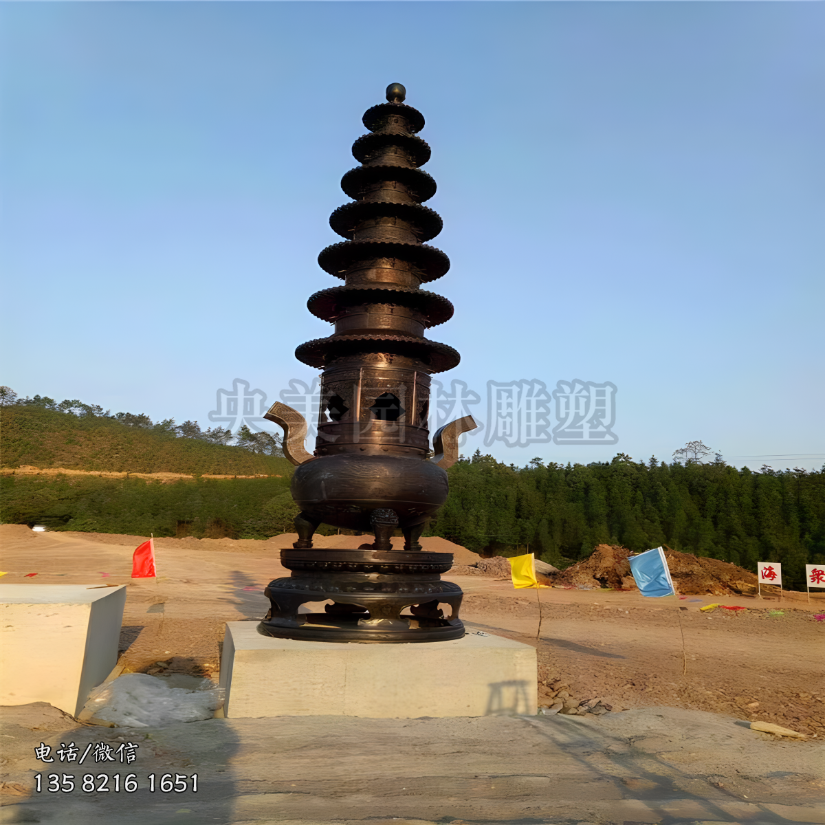 大型景观香炉铜雕塑
