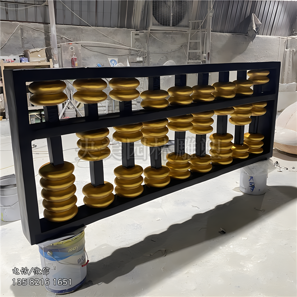 玻璃钢仿真算盘雕塑摆件