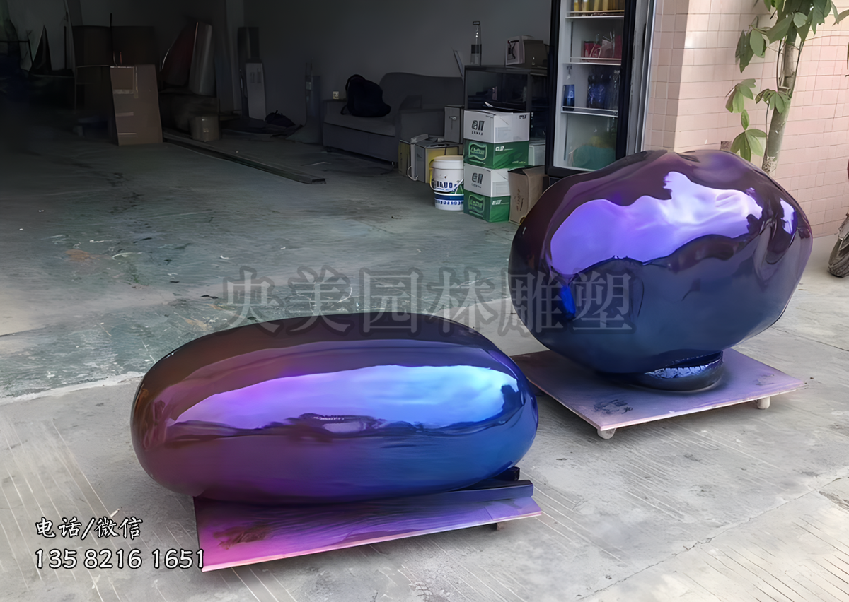 不锈钢喷镀鹅卵赢博手机网页版登录入口塑摆件