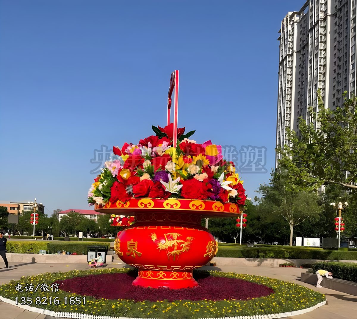 市政广场大花篮装饰景观雕塑
