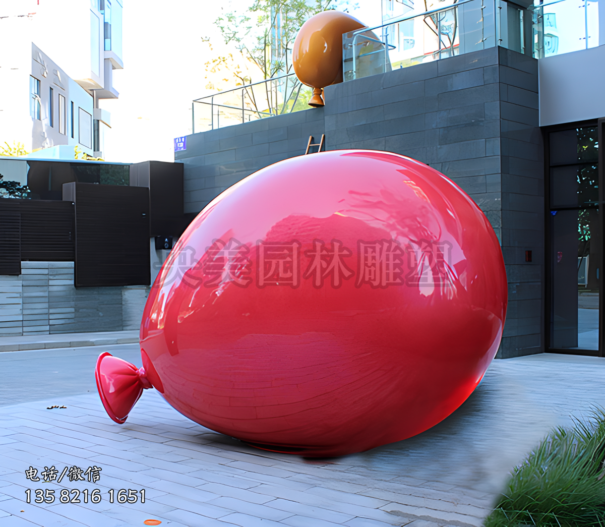 创意不锈钢气球雕塑摆件